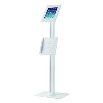 Safe-T iPad Floor stand with literature dispenser 