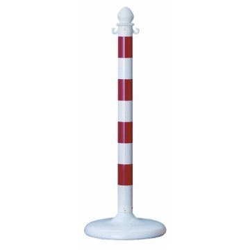 Red & White Plastic Post
