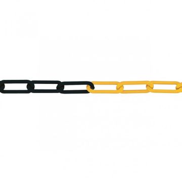 Yellow & Black Plastic Chain - 10m